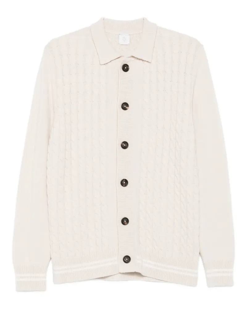 Eleventy Cardigan mit Zopfmuster - Nude Nude