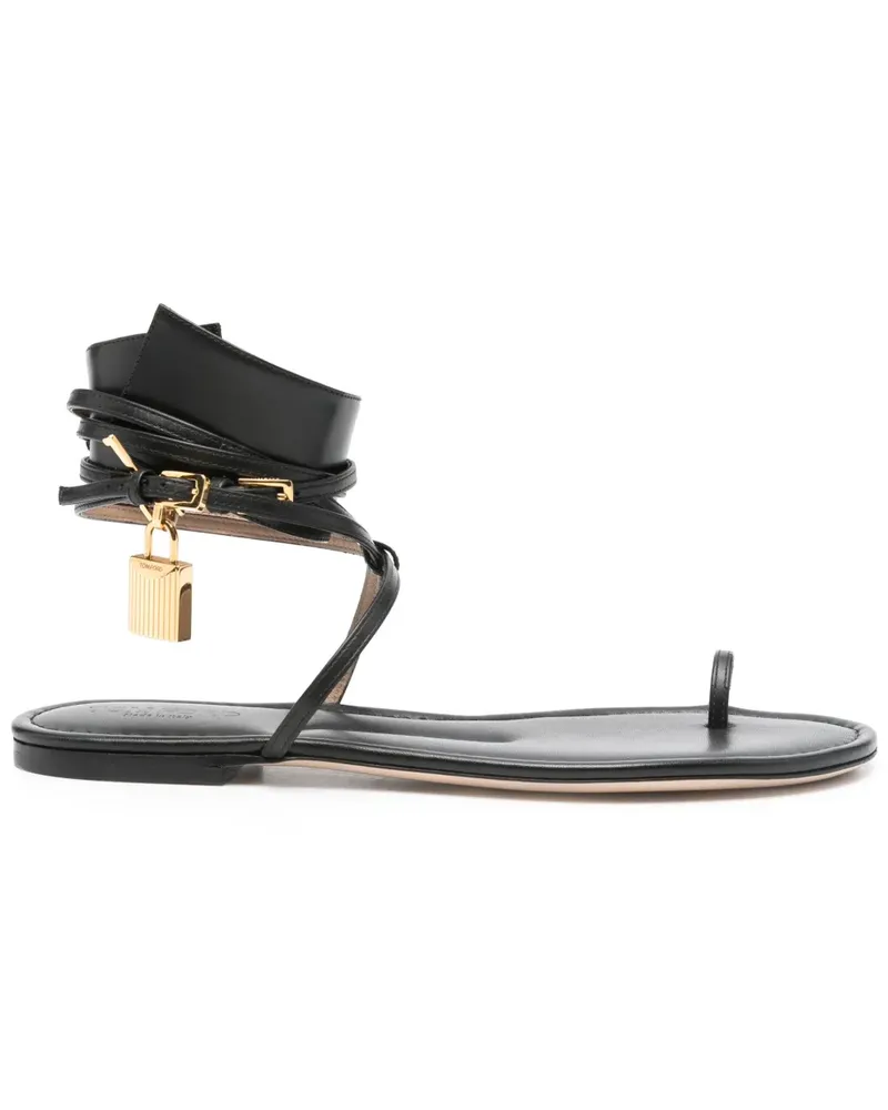 Tom Ford Sandalen aus Leder - Schwarz Schwarz