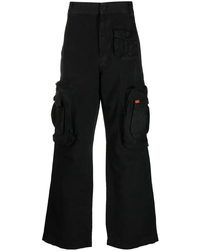 Heron Preston Gerade Hose mit Taschen - Schwarz Schwarz