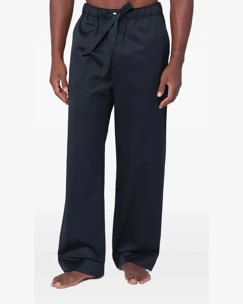 TEKLA Chelsea Pyjama-Hose mit Bindegürtel - Blau Blau