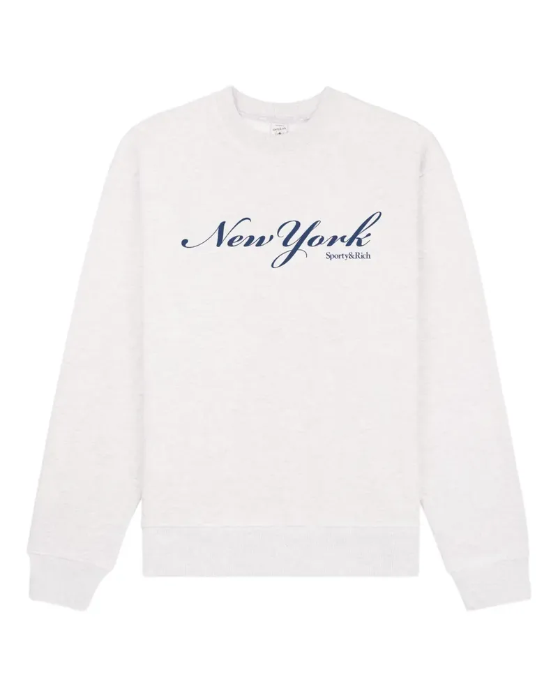 SPORTY & RICH Sweatshirt mit Logo-Print - Grau Grau