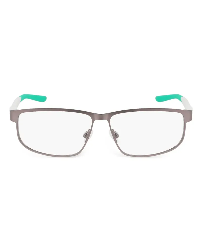Nike Brille mit eckigem Gestell - Silber Silber