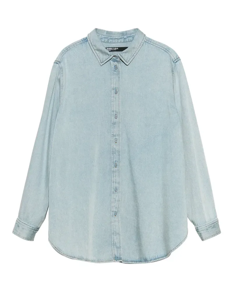 BIMBA Y LOLA Hellblaues Jeanshemd Blau