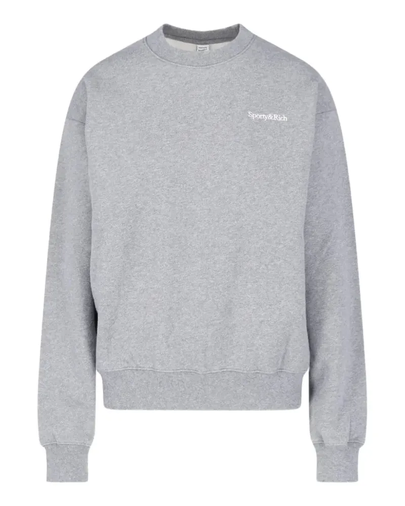 SPORTY & RICH Sweatshirt mit Logo-Print - Grau Grau