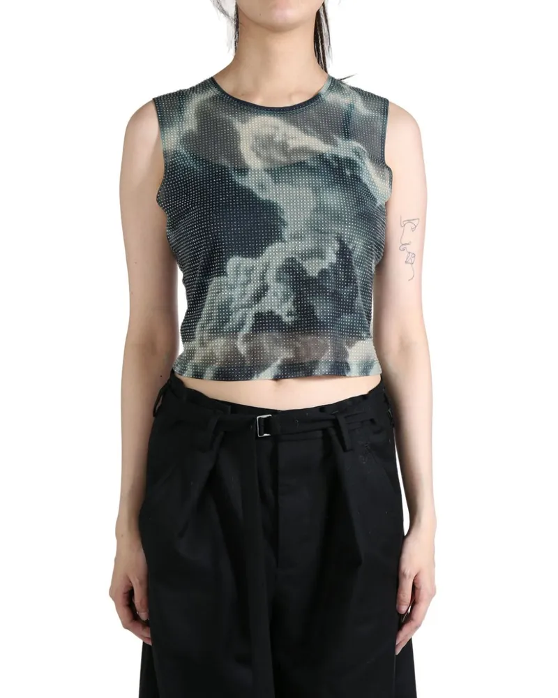 Alexander Wang sheer crop top - Schwarz Schwarz