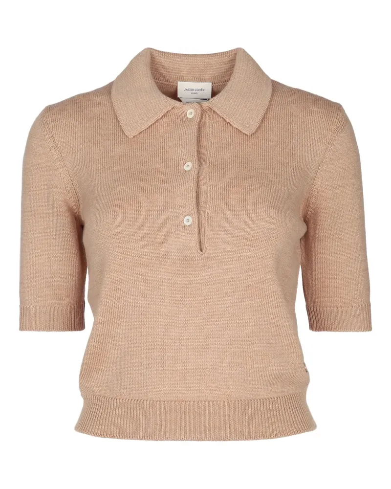 Jacob Cohën Poloshirt aus Wolle - Nude Nude