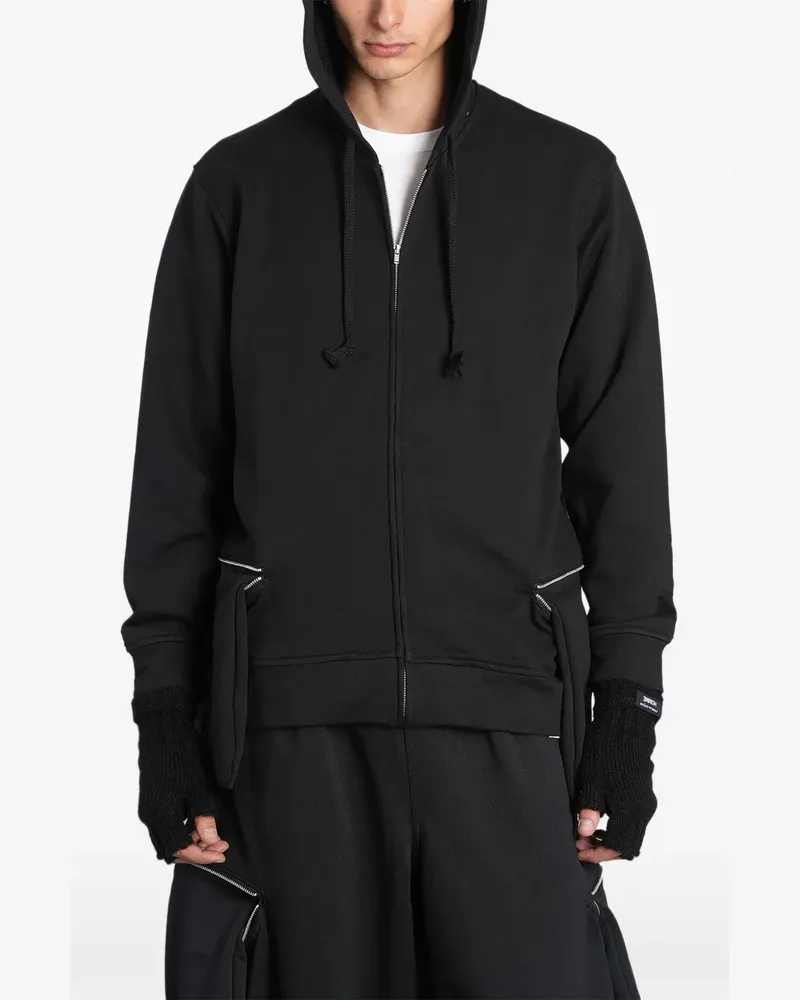 Comme des Garçons zip-up pocket-detail hoodie - Schwarz Schwarz