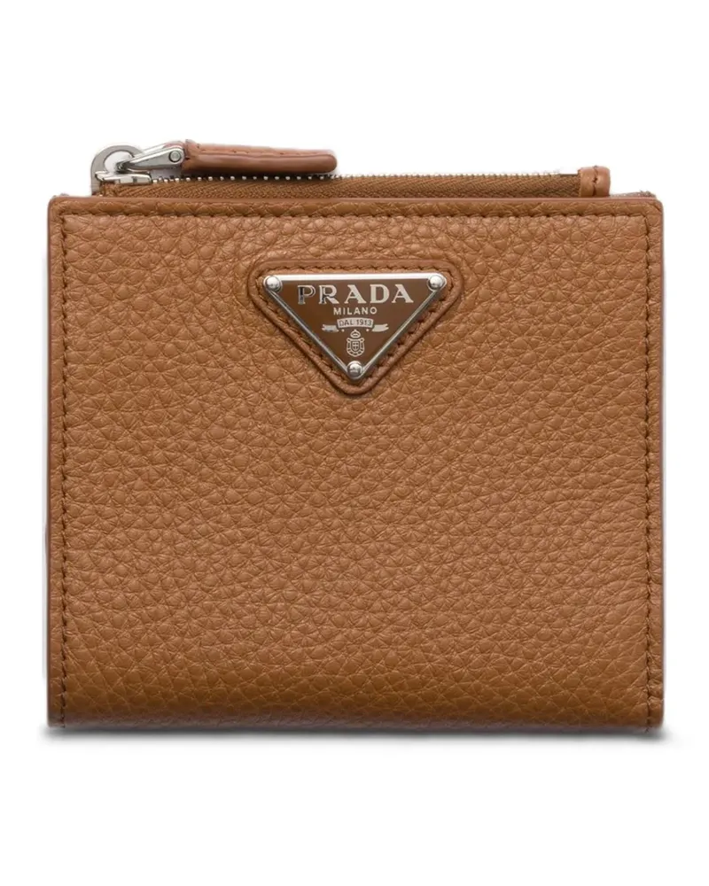 Prada Strukturiertes Portemonnaie - Braun Braun