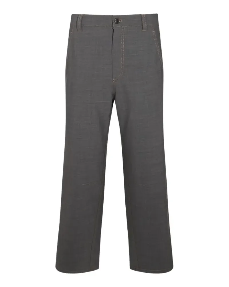 Brunello Cucinelli contrast-stitch trousers - Grau Grau