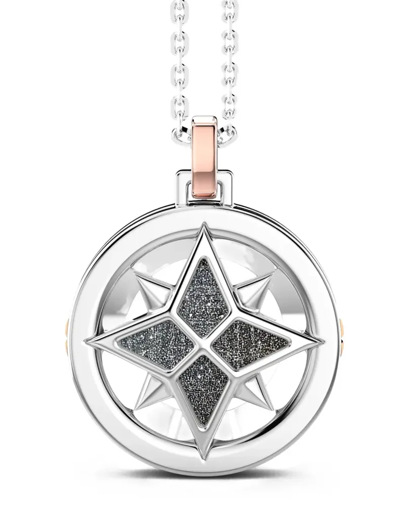 ZANCAN Sterlingsilber-Halskette mit Sternanhänger - Schwarz Schwarz