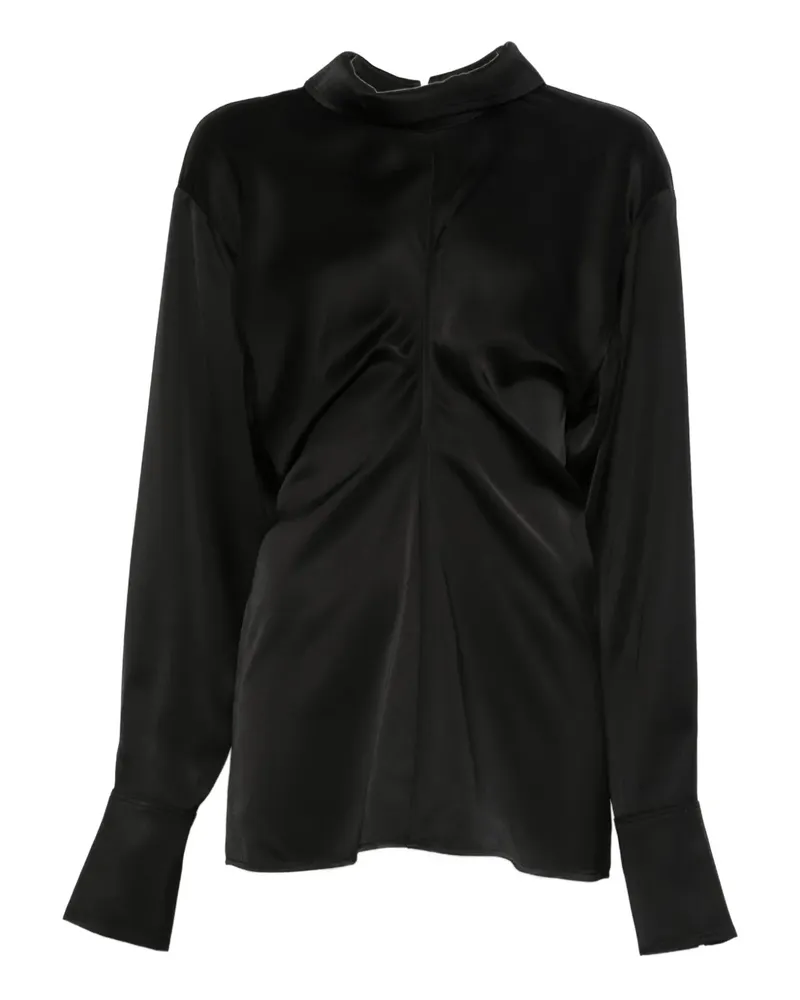 Totême Lockere Bluse mit Reißverschluss - Schwarz Schwarz