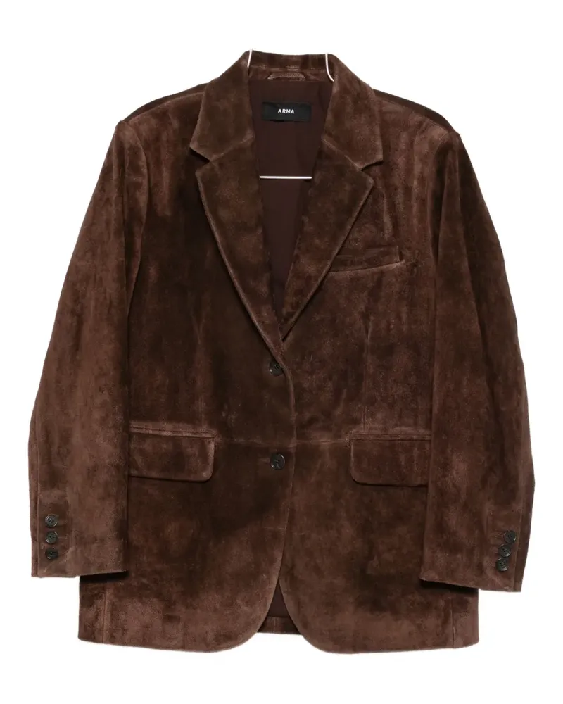 Arma Benny gritty suede jacket - Braun Braun