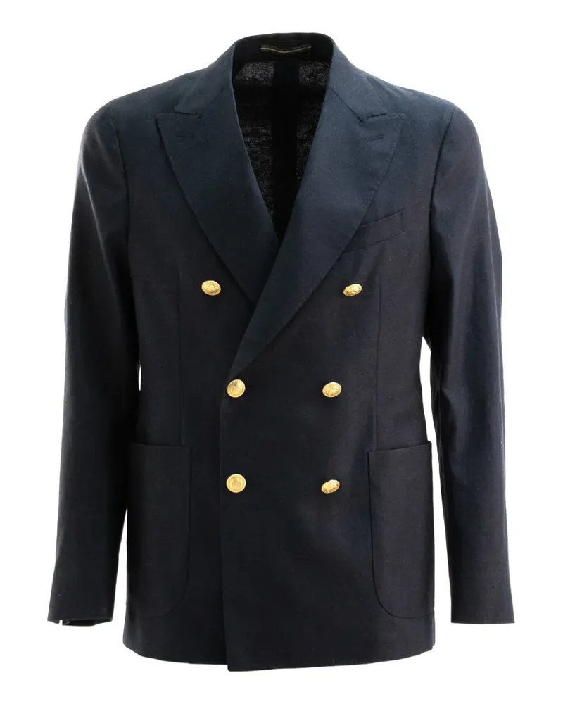 Incotex double-breasted button jacket - Blau Blau