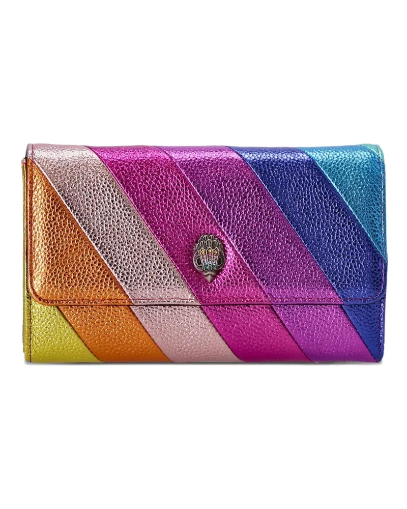 Kurt Geiger Metallic-Clutch mit Regenbogenstreifen - Rosa Rosa