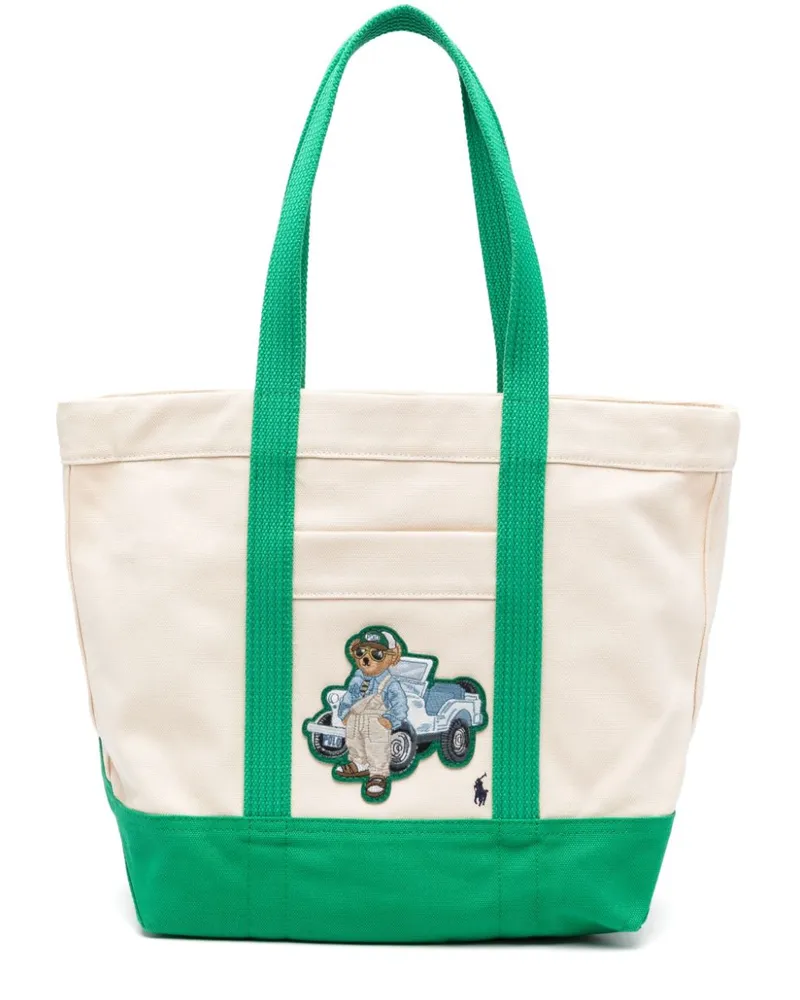 Ralph Lauren Mittelgroße Polo Bear Tote Bag - Nude Nude