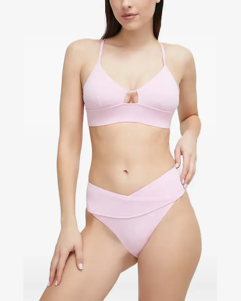 Casall cut-out crossover bikini top - Rosa Rosa