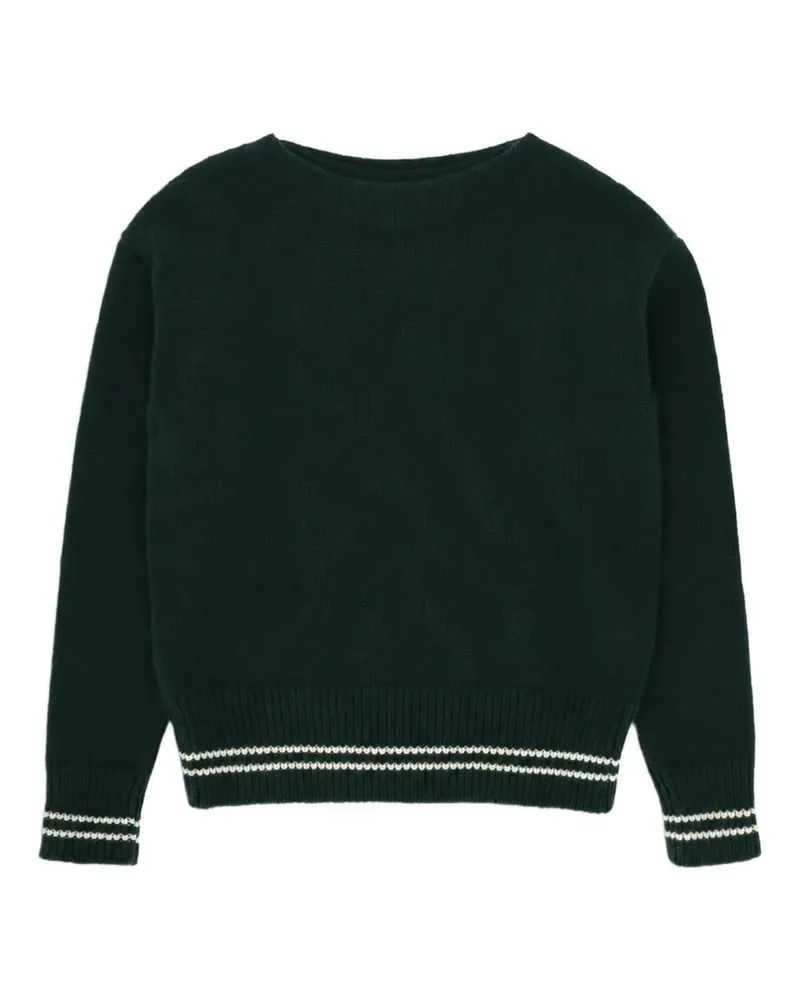 Fortela FTL striped-trim wool sweater - Grün Grün