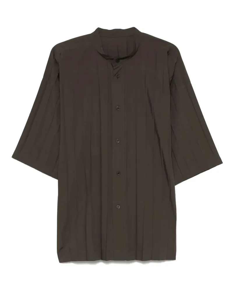 Issey Miyake Hemd mit Falten - Braun Braun