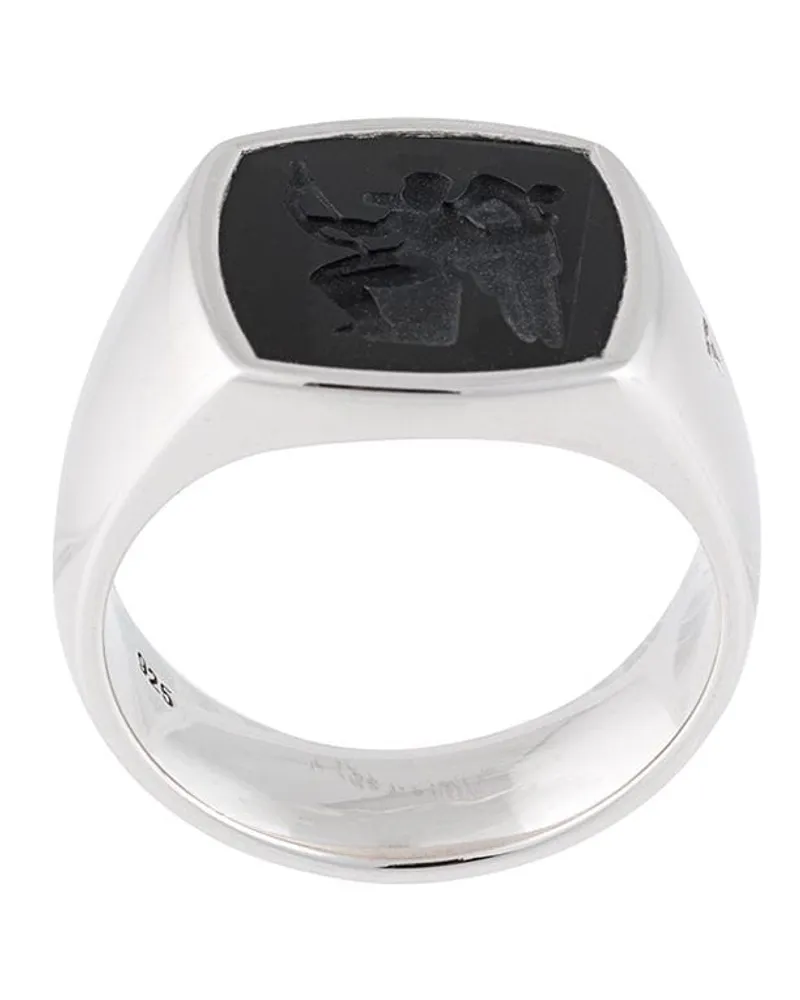 Tom Wood Eros Ring mit Onyx - Silber Silber
