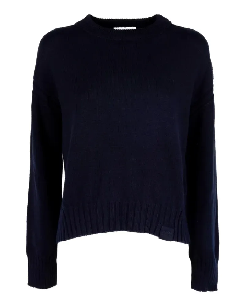 Alpha Studio ribbed-trim sweatshirt - Schwarz Schwarz