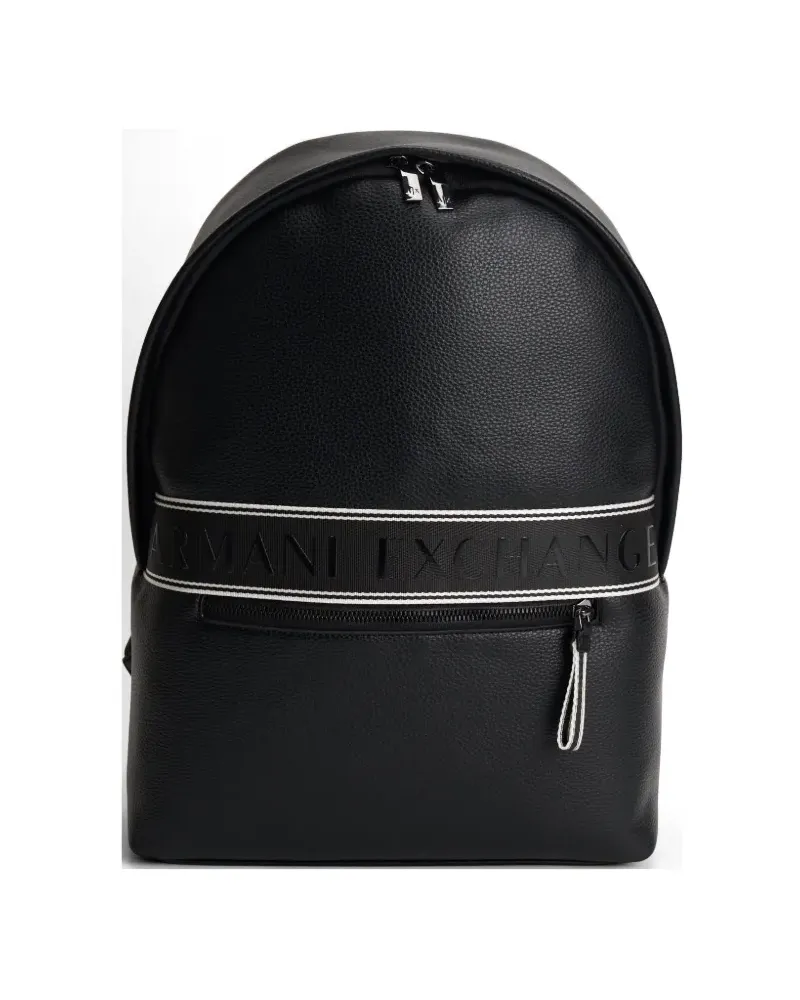 Armani Exchange technical fabric backpack - Schwarz Schwarz