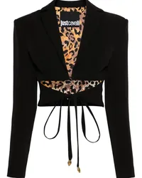 Just Cavalli Cropped-Blazer mit Cut-Outs Schwarz