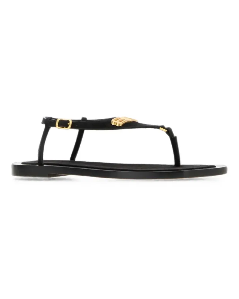 Balenciaga Riva logo-plaque sandals - Schwarz Schwarz