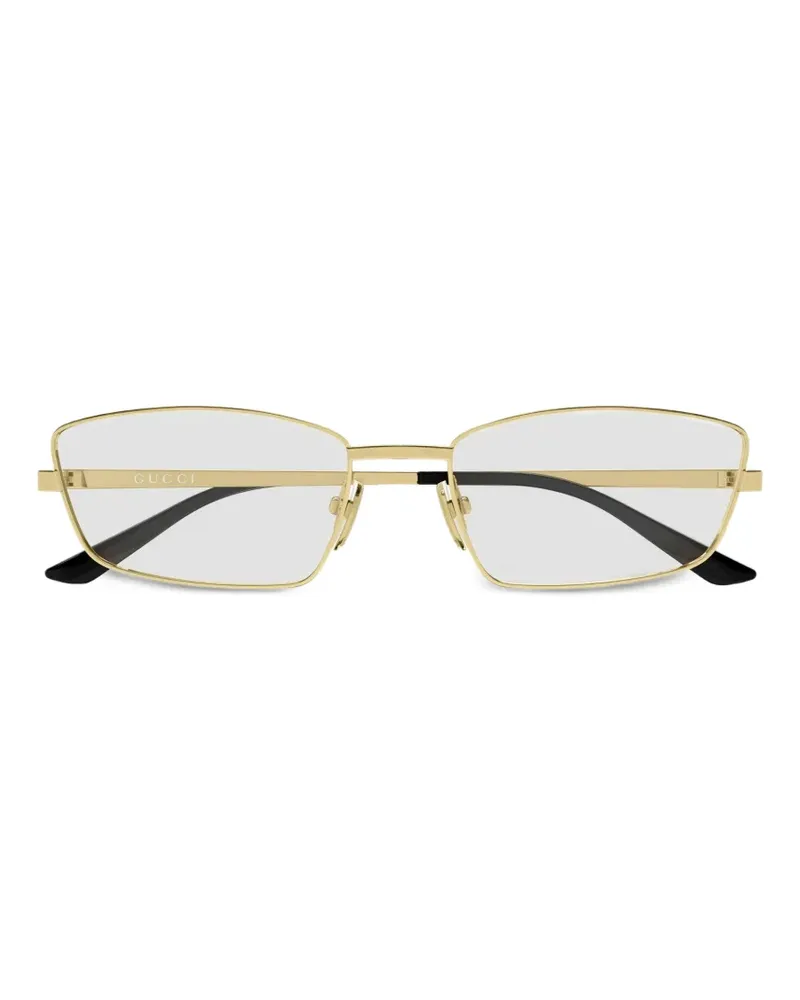 Gucci Sonnenbrille mit eckigem Gestell - Gold Gold