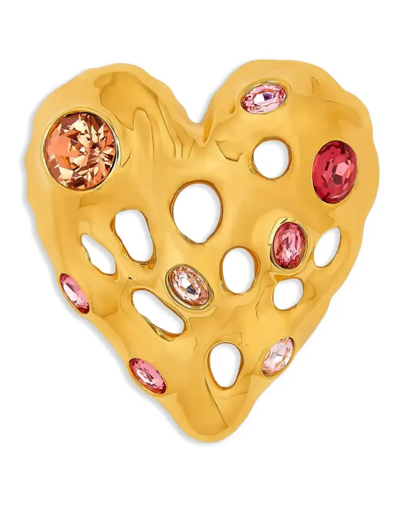 Oscar de la Renta Ohrringe mit Kristallen - Gold Gold