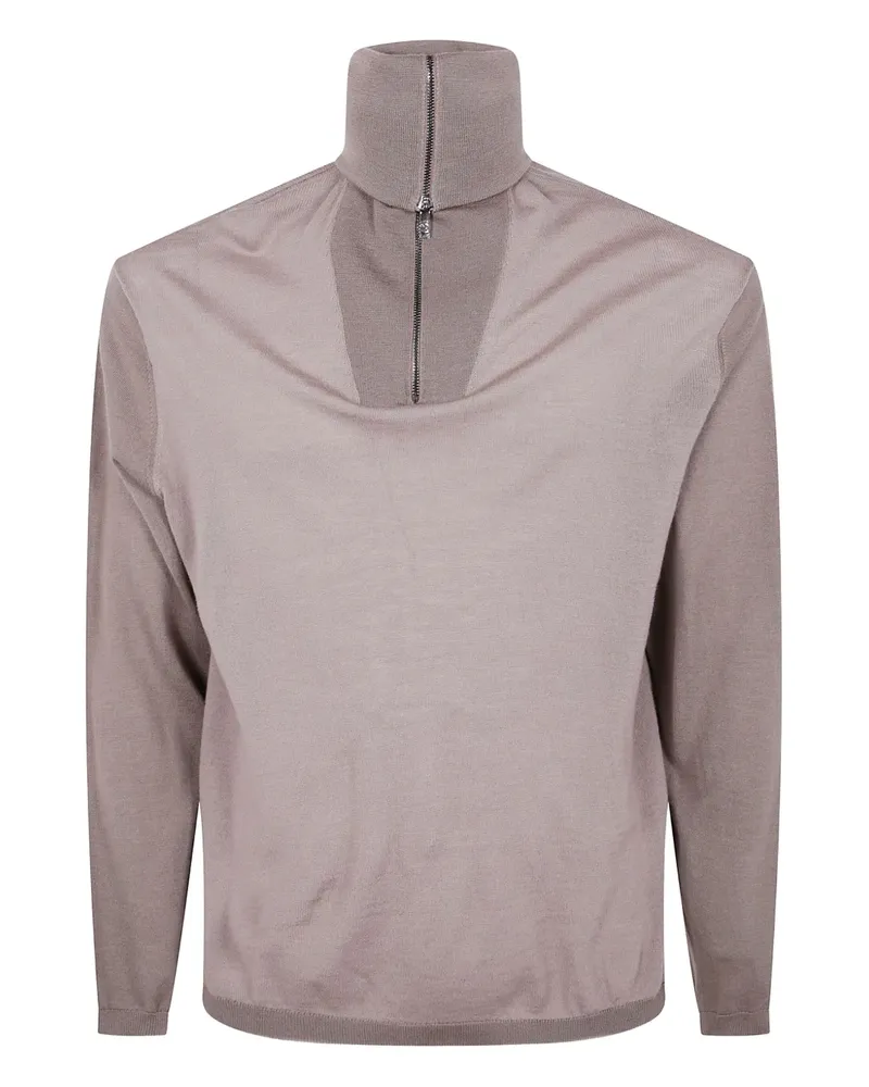 Emporio Armani Sweatshirt mit Stehkragen - Braun Braun