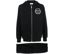 Jogginganzug mit Totenkopf-Print - Schwarz