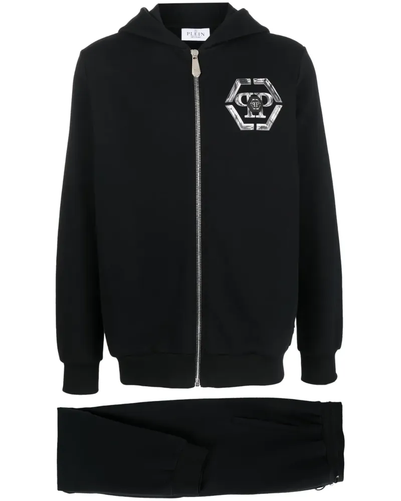 Philipp Plein Jogginganzug mit Totenkopf-Print - Schwarz Schwarz