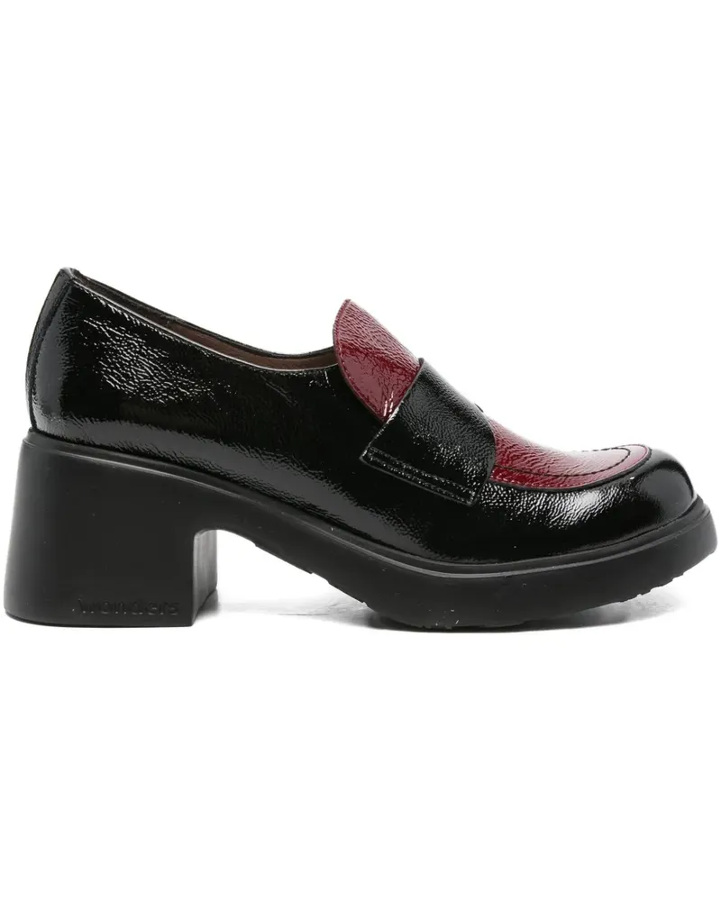 Wonders 60mm patent leather loafers - Schwarz Schwarz