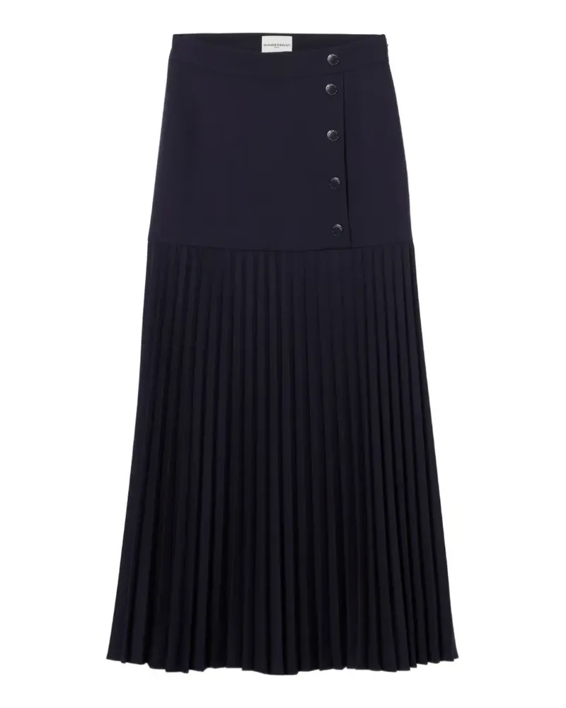 Claudie Pierlot Plisseerock in A-Linie - Blau Blau