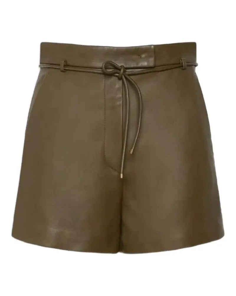 Max Mara nappa leather shorts - Grün Grün