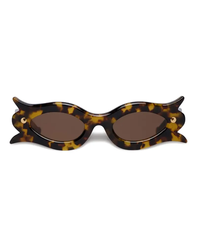 Nanushka Tully Sonnenbrille mit Blumenform - Braun Braun
