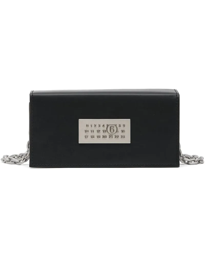 Maison Margiela Schultertasche mit Nummern-Print - Schwarz Schwarz