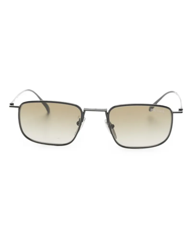 Prada Sonnenbrille mit eckigem Gestell - Schwarz Schwarz