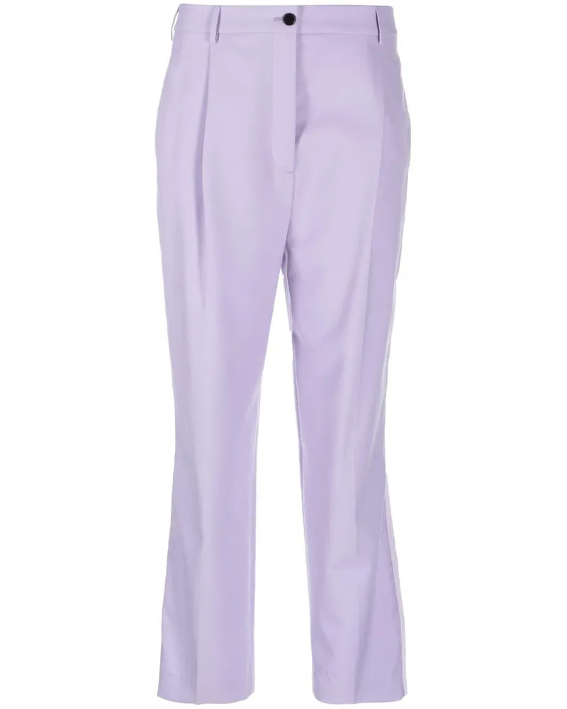 Karl Lagerfeld Cropped-Hose mit hohem Bund - Violett Violett