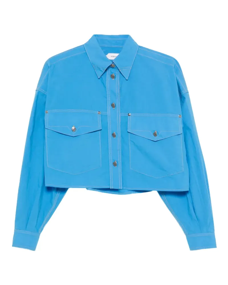 Versace Jacke mit spitzer Kappe - Blau Blau
