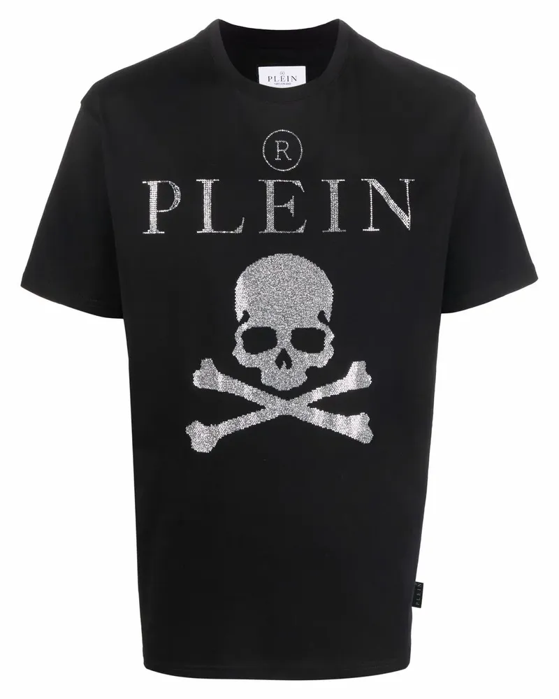 Philipp Plein T-Shirt mit Kristallen - Schwarz Schwarz