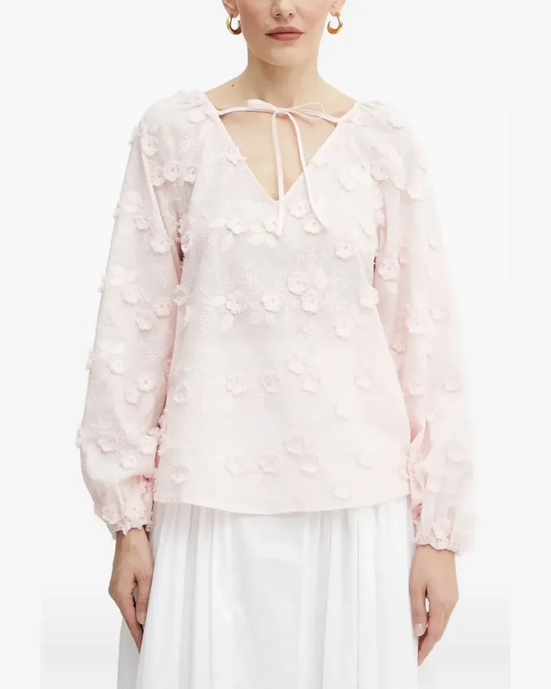 Guess Tunika mit Blumenstickerei - Rosa Rosa
