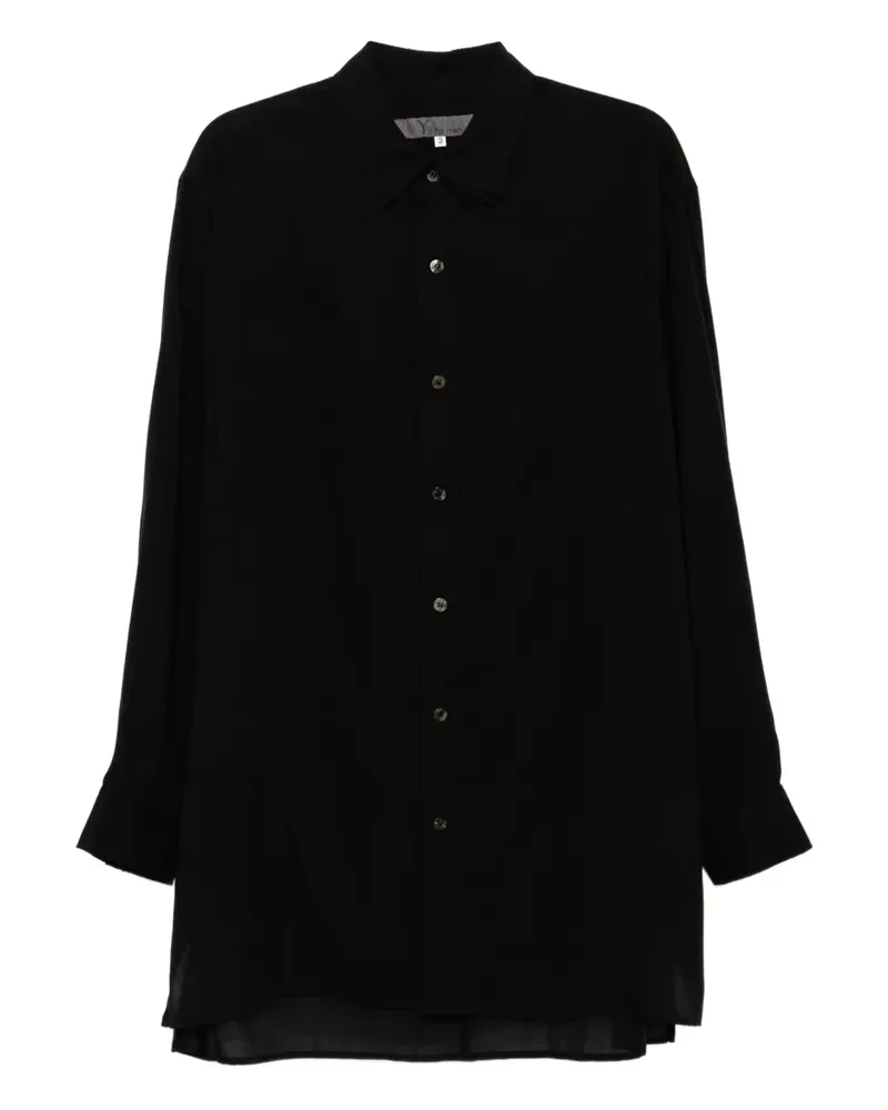 Yohji Yamamoto Langärmeliges Hemd - Schwarz Schwarz