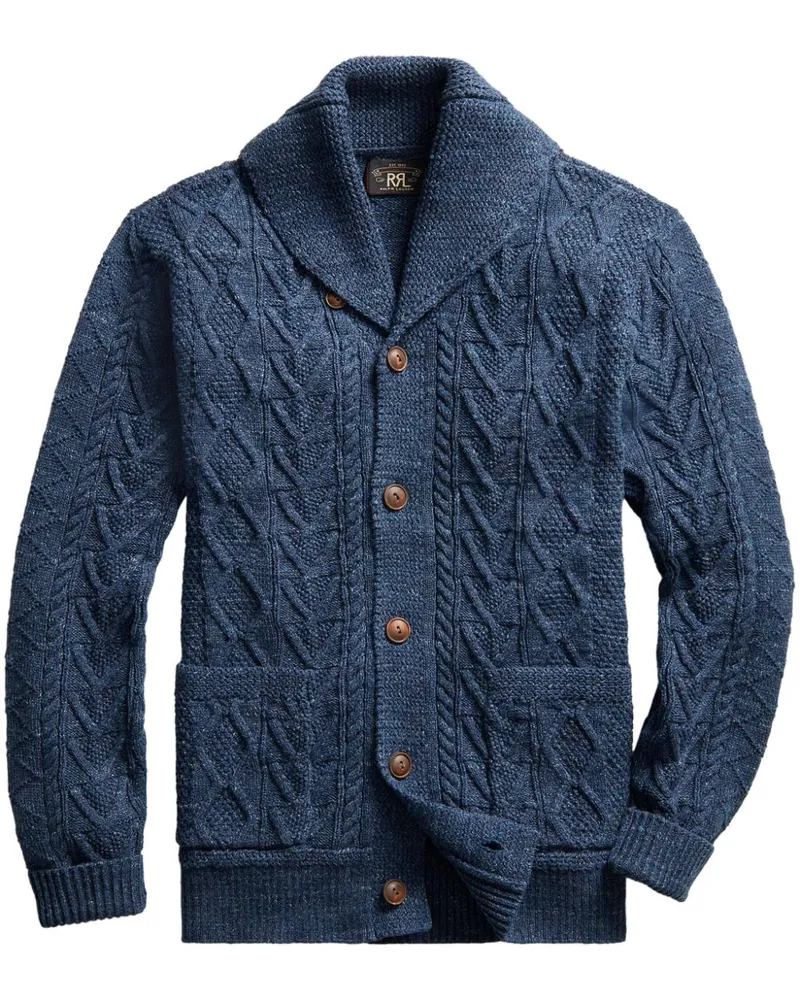 Ralph Lauren Cardigan mit Zopfmuster - Blau Blau