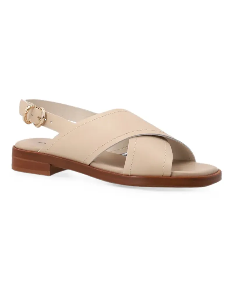 FRAU crossover-strap leather sandals - Nude Nude