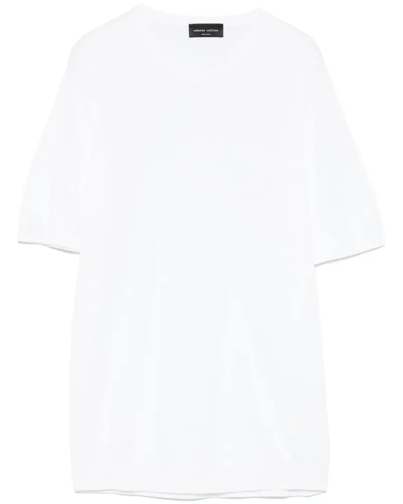 Roberto Collina Fein gestricktes T-Shirt - Weiß Weiß