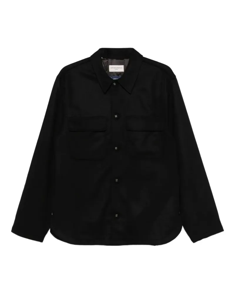 Officine Generale Hemdjacke mit geknöpften Taschen - Blau Blau
