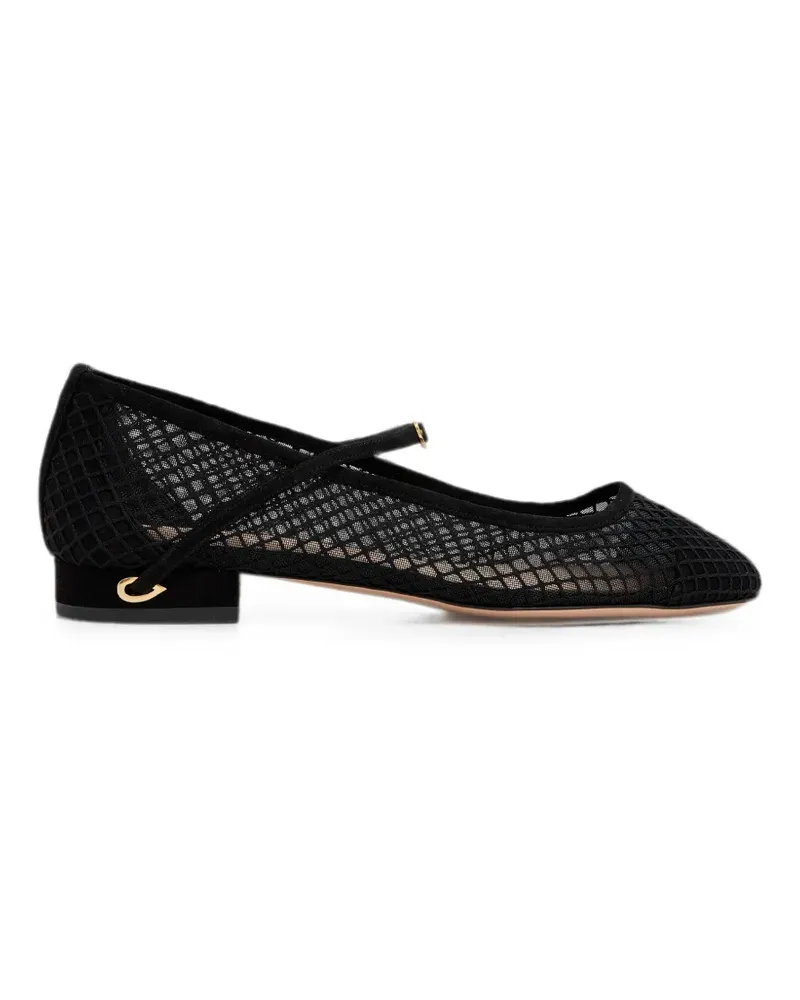 Jennifer Chamandi Paolo Ballerinas aus Mesh - Schwarz Schwarz