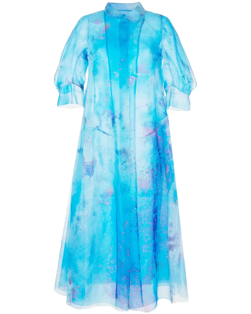 SHIATZY CHEN Seidenkleid mit Print - Blau Blau