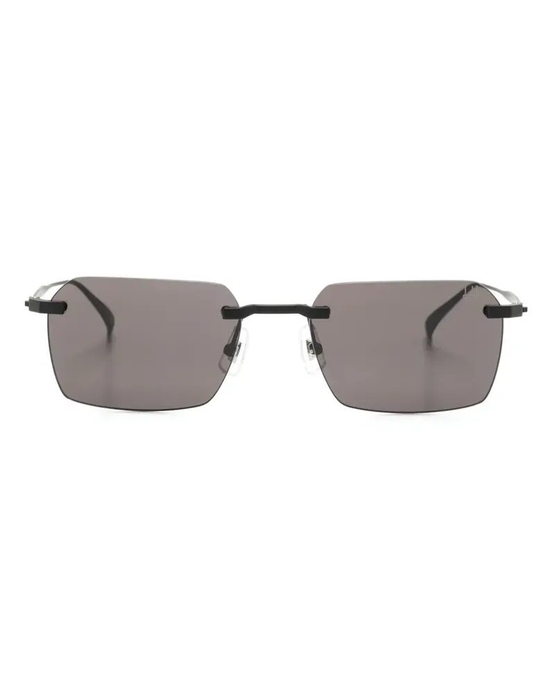 Dunhill Sonnenbrille mit eckigem Gestell - Schwarz Schwarz